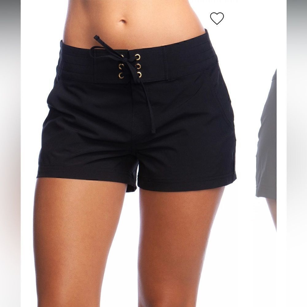 LA BLANCA Lace-Up Board Black Shorts